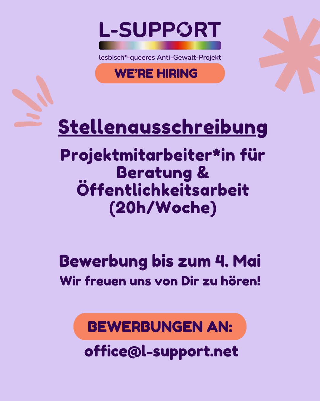 Stellenausschreibung – 20h/Woche