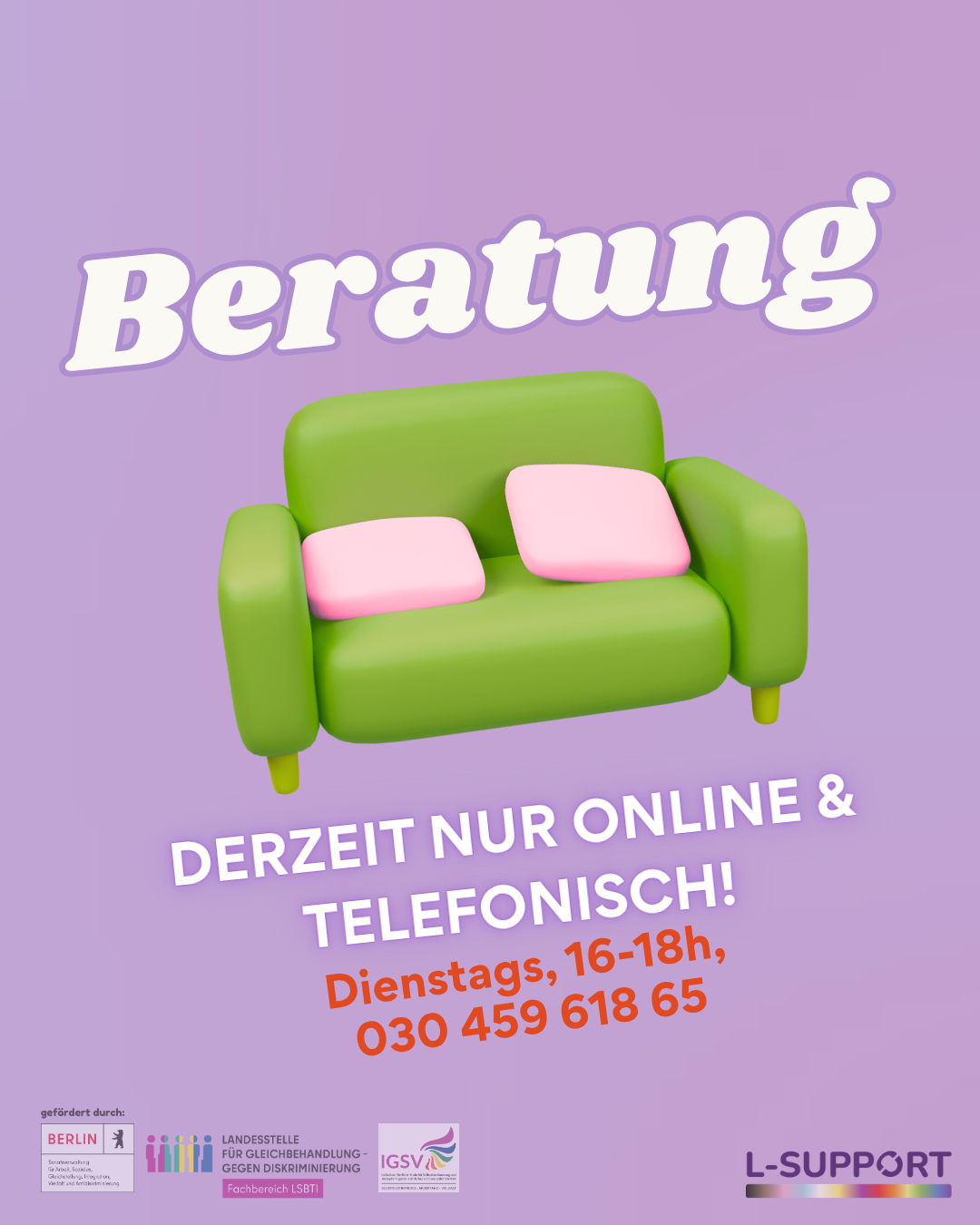 Beratung derzeit nur telefonisch & online!