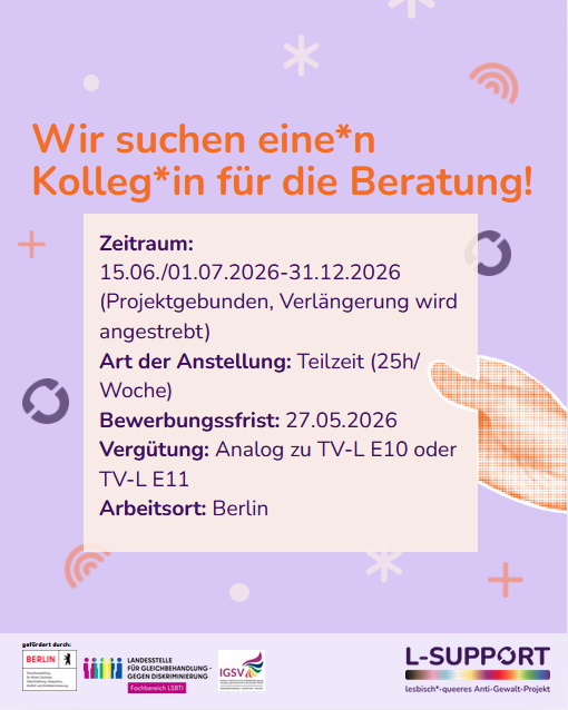 Wir suchen eine*n Berater*in!