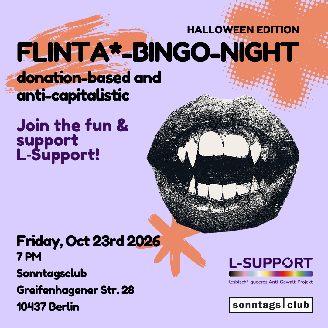 The next anti-capitalist FLINTA* bingo night is coming up!